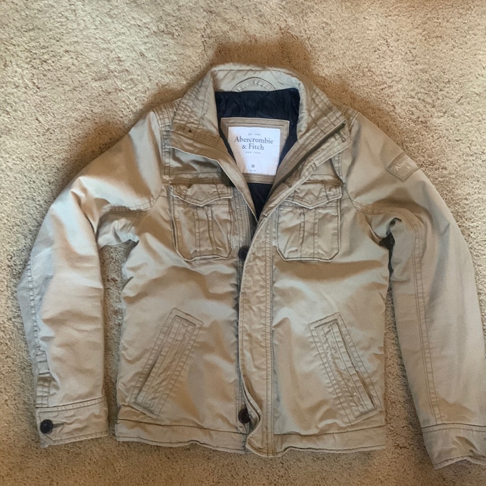 Abercrombie khaki jacket (M)